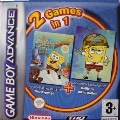 Boxshot 2 Games in 1: SpongeBob SquarePants SuperSponge + SpongeBob SquarePants Battle for Bikini Bottom