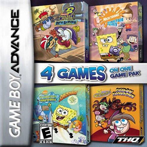 Boxshot 4 Games on 1 Game Pak: Rocket Power + Nicktoons + SpongeBob SquarePants + Fairly Odd Parents!