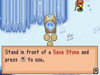 Om het spel op te slaan zal je een 'Save Stone' moeten vinden.