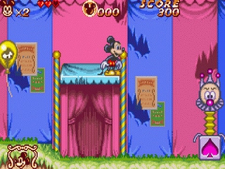 Spring met Mickey door de verschillende levels.