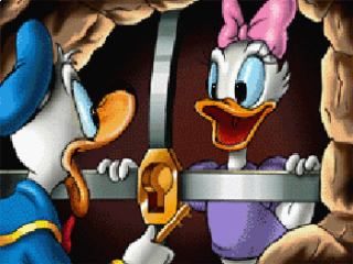 Donald Duck reist de wereld rond om Katrien te redden uit de handen van Merlock!