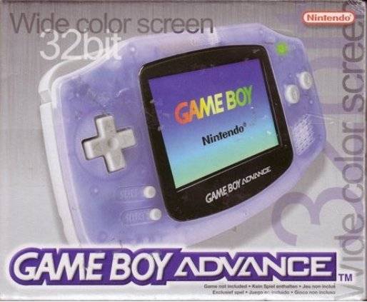 Reclame voor de Game Boy Advance die het grote kleurenscherm benadrukt.