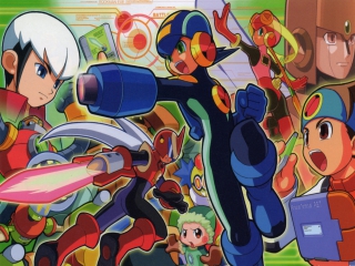 Mega Man Battle Network 4 Red Sun: Afbeelding met speelbare characters