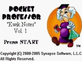 Pocket Professor: KwikNotes Volume One: Afbeelding met speelbare characters