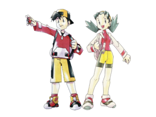 Ethan en Kris, de twee speelbare characters in Pokemon Crystal.