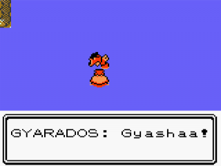 Een (shiny) rode Gyarados in Lake of Rage