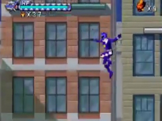 De blauwe ranger is niet bang van hoogtes en springt van een flatgebouw naar beneden.