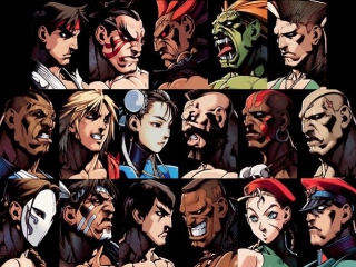 All classic Street Fighter characters are present!