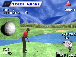 Speel als bekende personages, zoals Tiger Woods!