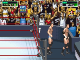 Ook kan de wedstrijd buiten de ring door gaan, het blijft de WWE natuurlijk!
